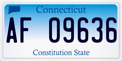 CT license plate AF09636