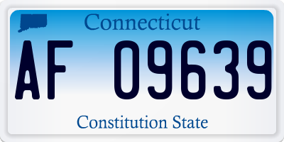CT license plate AF09639