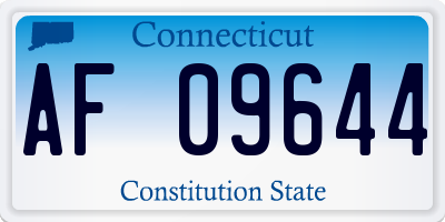 CT license plate AF09644