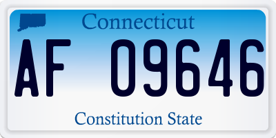 CT license plate AF09646