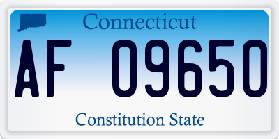CT license plate AF09650