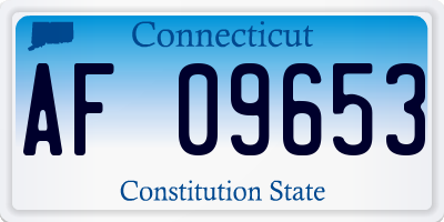 CT license plate AF09653