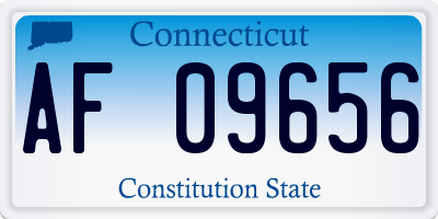 CT license plate AF09656