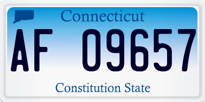 CT license plate AF09657
