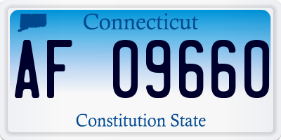 CT license plate AF09660
