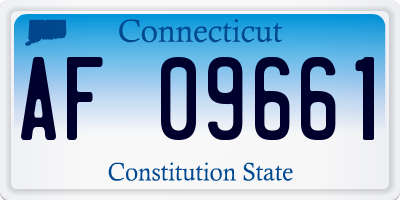 CT license plate AF09661