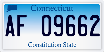 CT license plate AF09662
