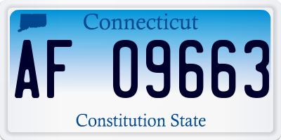 CT license plate AF09663