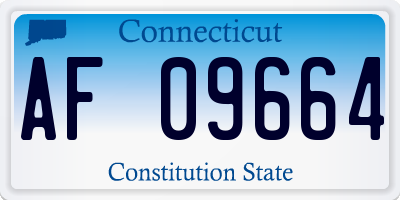 CT license plate AF09664