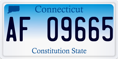 CT license plate AF09665