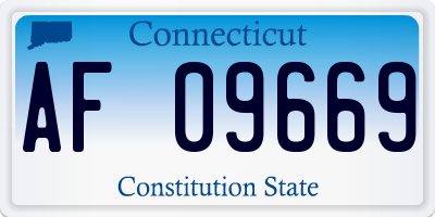 CT license plate AF09669