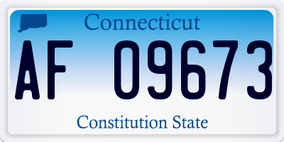 CT license plate AF09673
