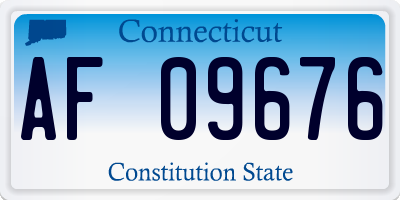 CT license plate AF09676