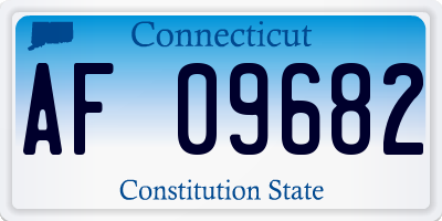 CT license plate AF09682