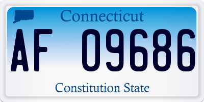 CT license plate AF09686