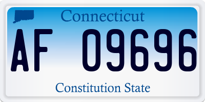 CT license plate AF09696