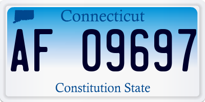 CT license plate AF09697