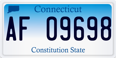 CT license plate AF09698