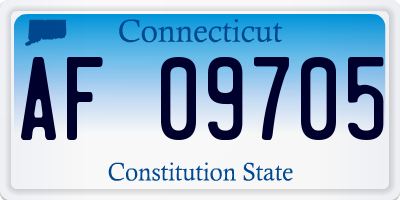 CT license plate AF09705
