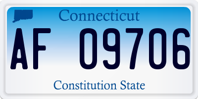 CT license plate AF09706