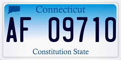 CT license plate AF09710