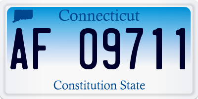 CT license plate AF09711