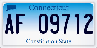 CT license plate AF09712