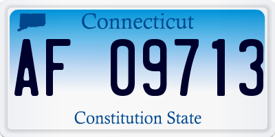 CT license plate AF09713