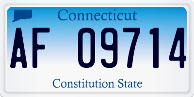 CT license plate AF09714