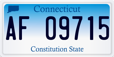 CT license plate AF09715