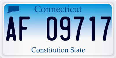 CT license plate AF09717