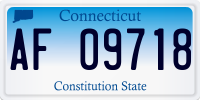 CT license plate AF09718
