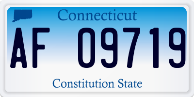 CT license plate AF09719
