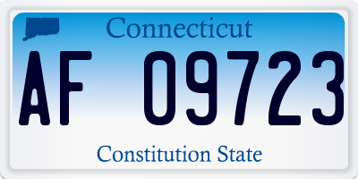CT license plate AF09723