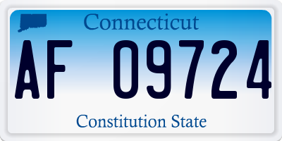 CT license plate AF09724