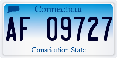 CT license plate AF09727
