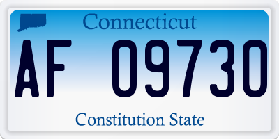 CT license plate AF09730
