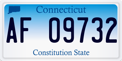 CT license plate AF09732