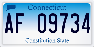 CT license plate AF09734