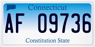 CT license plate AF09736