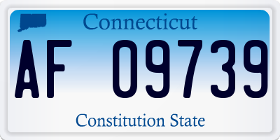 CT license plate AF09739