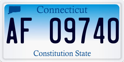 CT license plate AF09740