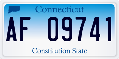 CT license plate AF09741
