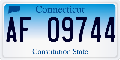 CT license plate AF09744
