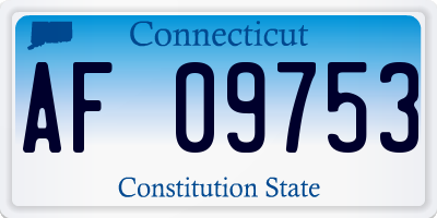 CT license plate AF09753