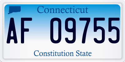 CT license plate AF09755