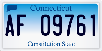 CT license plate AF09761