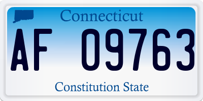 CT license plate AF09763