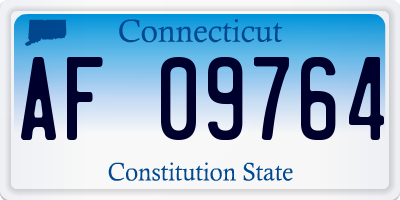 CT license plate AF09764