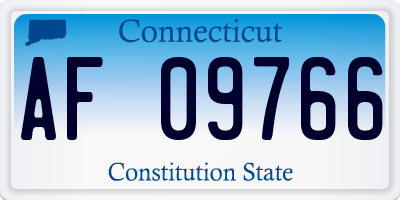 CT license plate AF09766